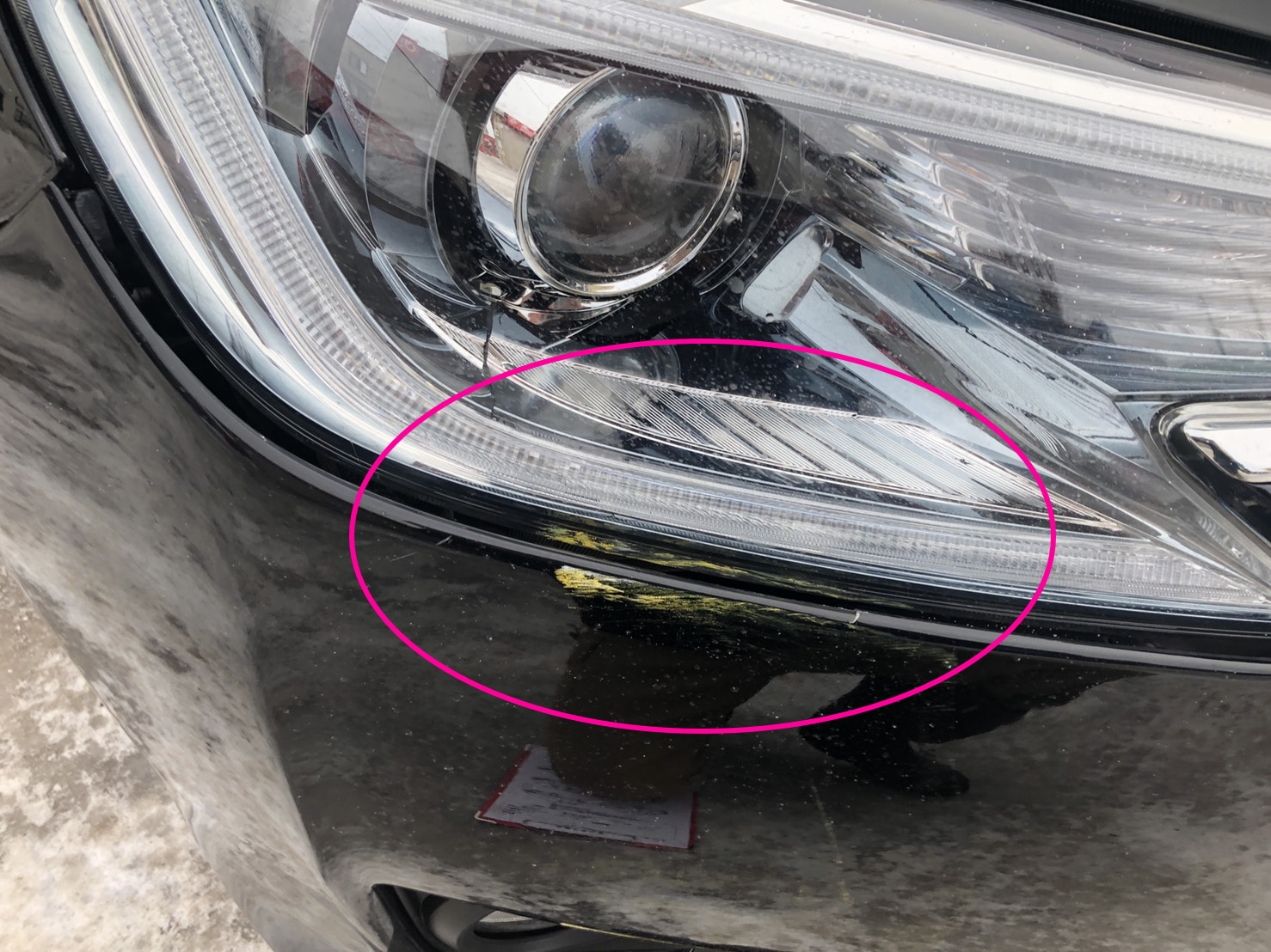 札幌板金 トヨタマークｘ ｇｒｘ135 右ヘッドライト交換 ｆバンパー交換 札幌市の板金塗装 キズへこみ事故車の修理
